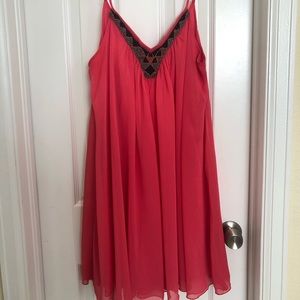 EXPRESS Flirty Coral-Pink Dress